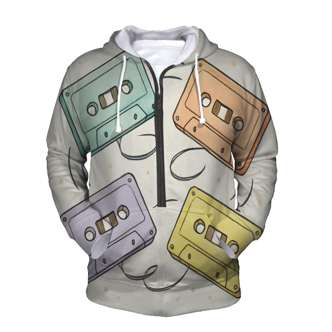 Pastel Cassette Carousel premium hoodies