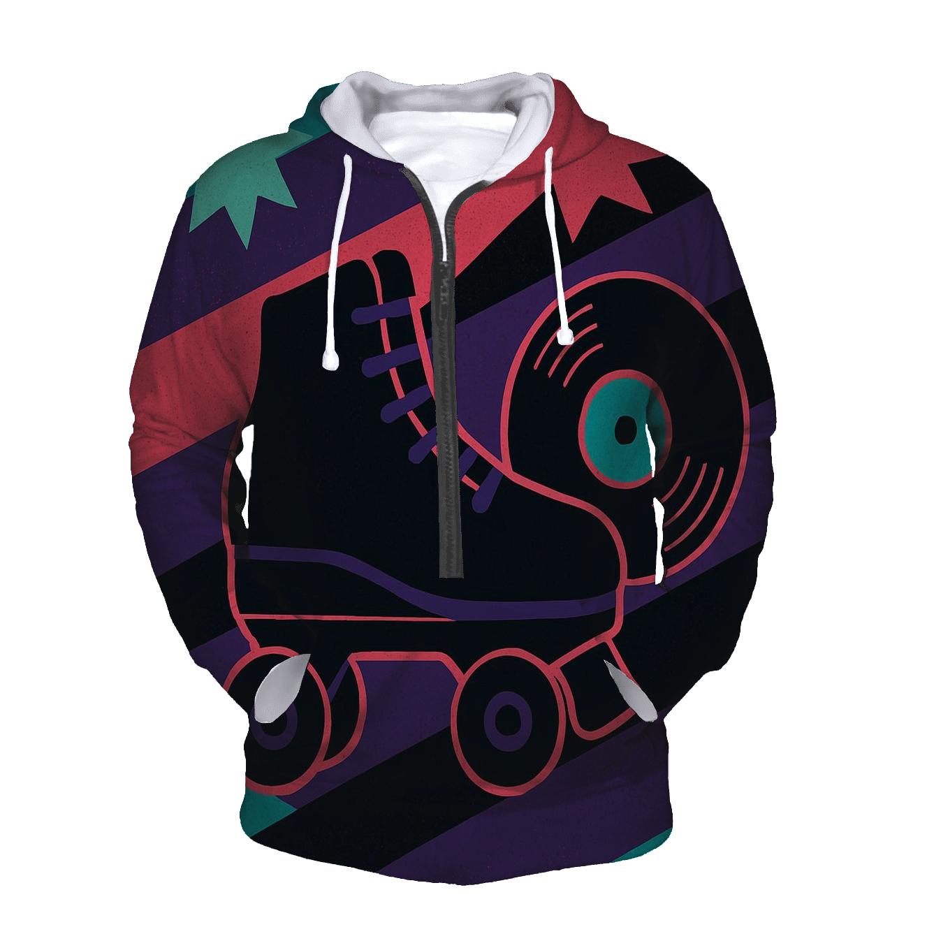 Disco Roller Rink Lightning Stripes designer hoodies