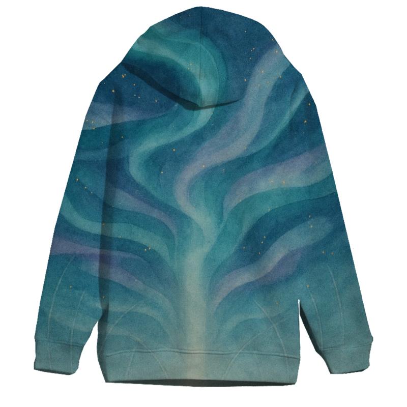 Aurora Of Stillness embroidered hoodies