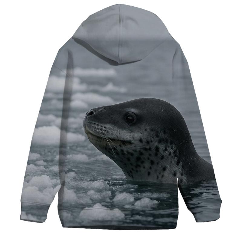 Ice Edge Sentinel Leopard Seal premium hoodies