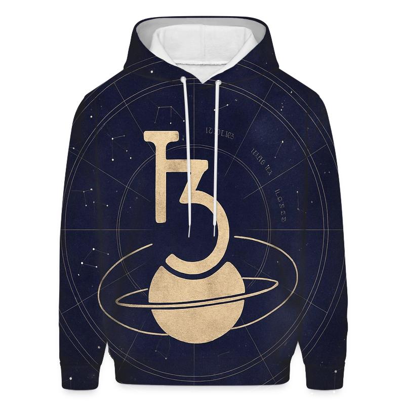 Saturn Return Night Chart Collage zip-up hoodies