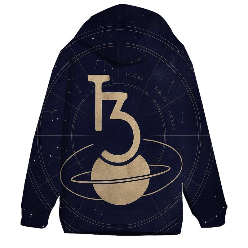 Saturn Return Night Chart Collage zip-up hoodies