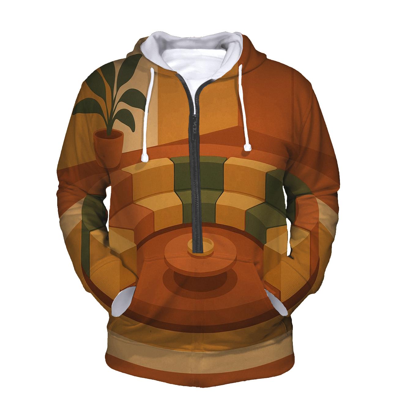 Sunken Lounge Conversation Pit Geometry heavyweight hoodies