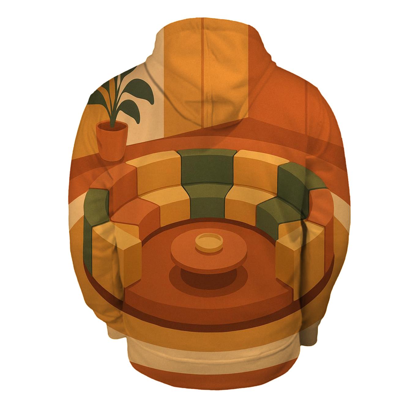 Sunken Lounge Conversation Pit Geometry heavyweight hoodies