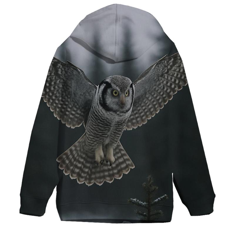 Boreal Hover Northern Hawk Owl premium hoodies
