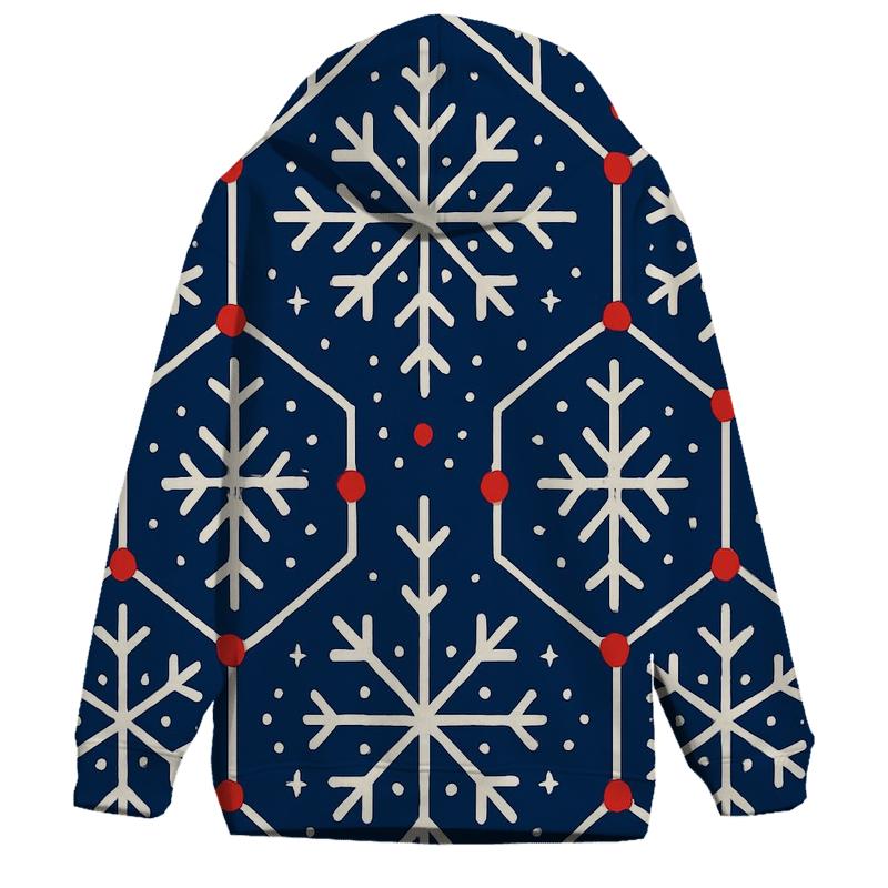 Snowflake Lattice Night Sky lightweight hoodies