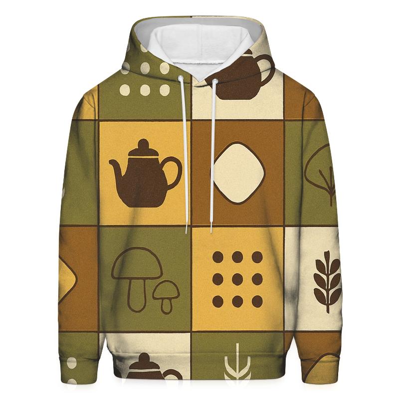 Retro Kitchen Harvest Tiles lightweight hoodies
