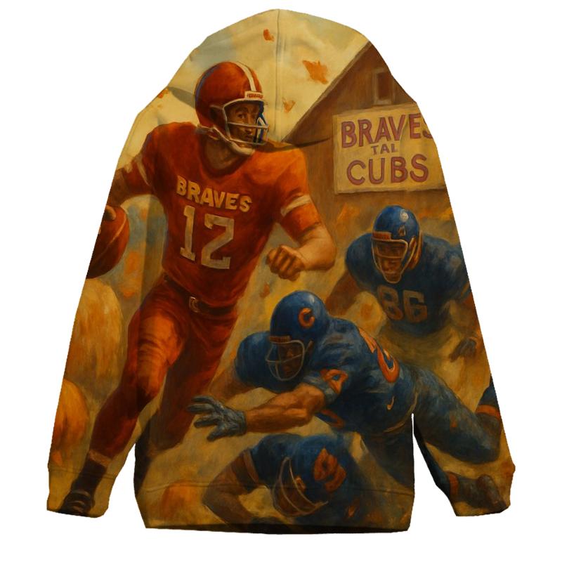 Autumn Orchard Scrimmage Braves Versus Cubs embroidered hoodies