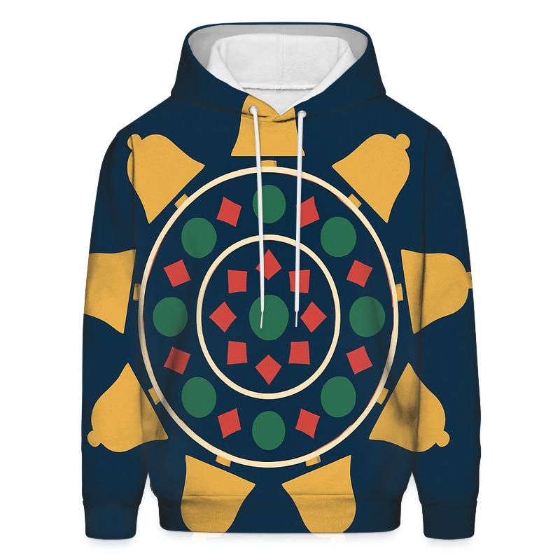 Ornament Mandala Polar Bells printed hoodies