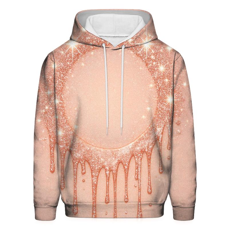 Rose Gold Meteor Drip Halo graphic hoodies