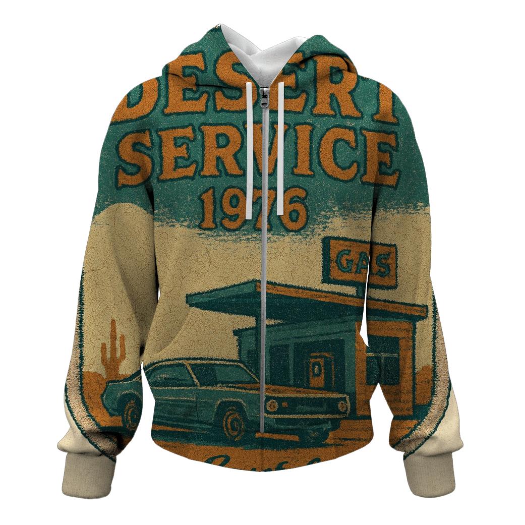 Faded Desert Gas Station Patch Badge lightweight hoodies
