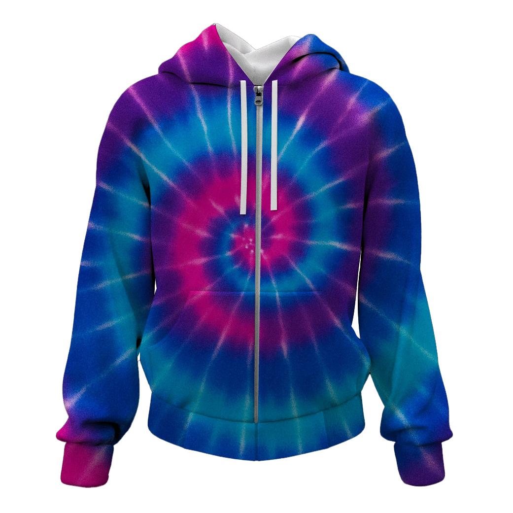 Neon Nebula Spiral Overdye hoodie designs