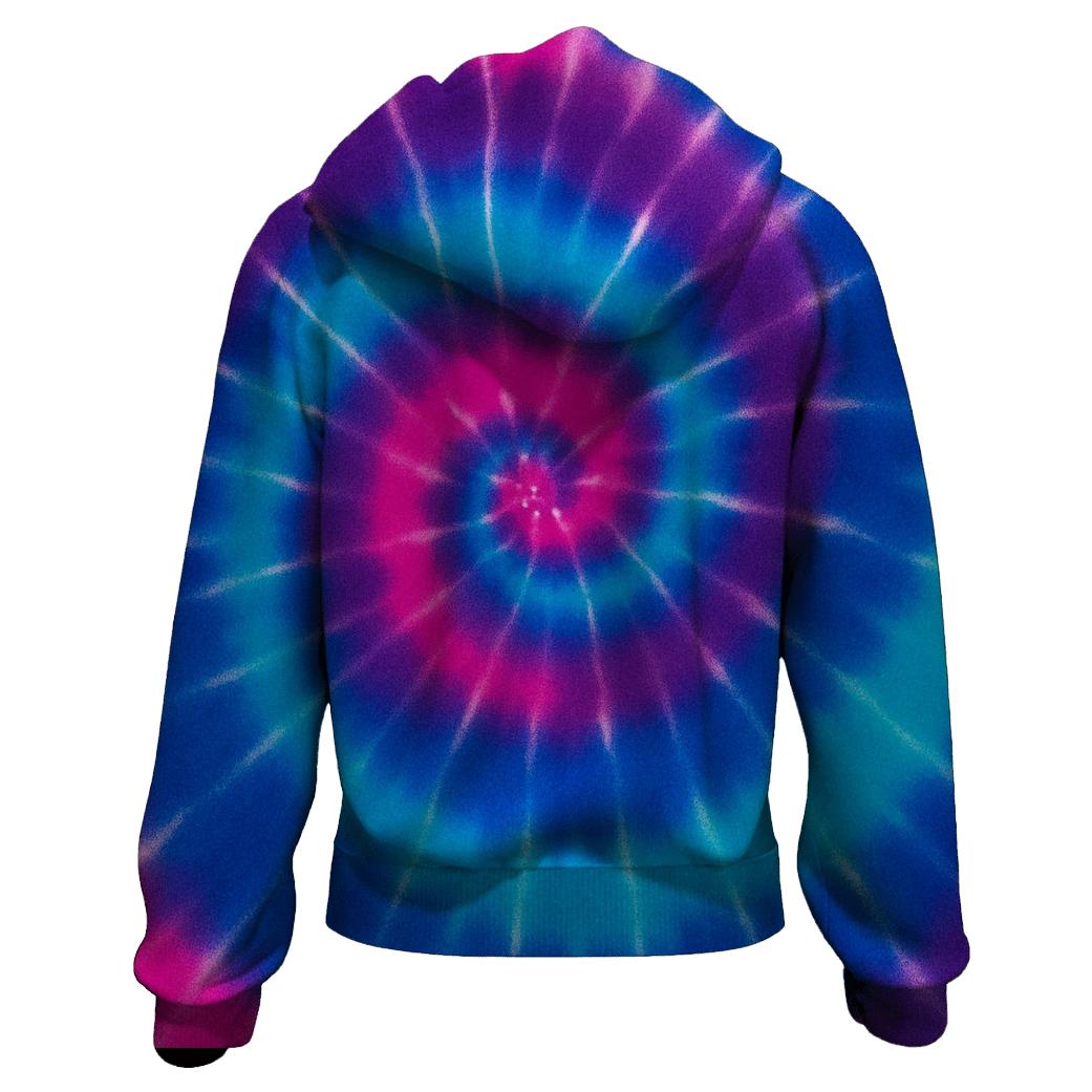 Neon Nebula Spiral Overdye hoodie designs