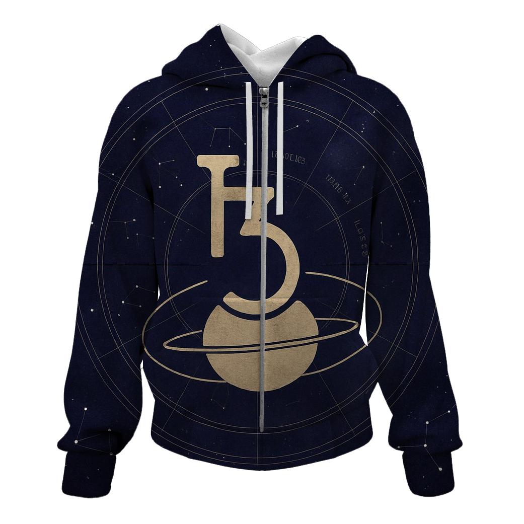 Saturn Return Night Chart Collage premium hoodies