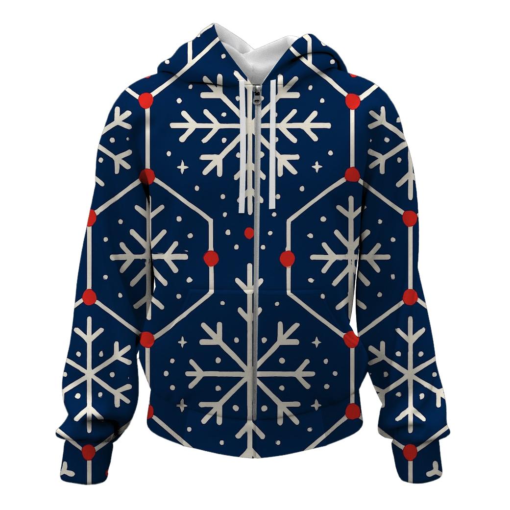 Snowflake Lattice Night Sky premium hoodies