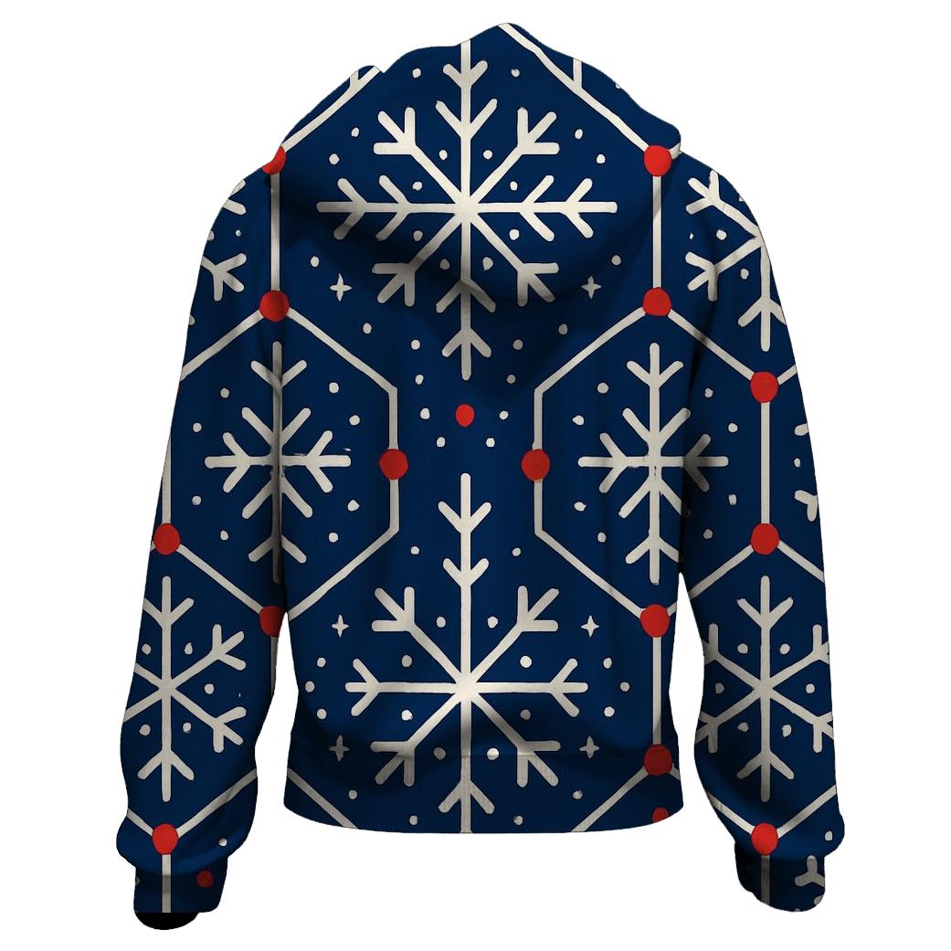 Snowflake Lattice Night Sky premium hoodies