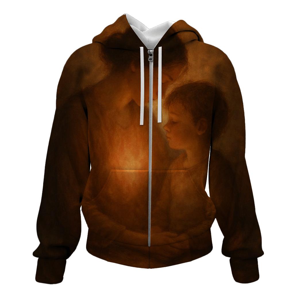 The Hearth Within: A Mothers Love That Keeps Us Warm premium hoodies
