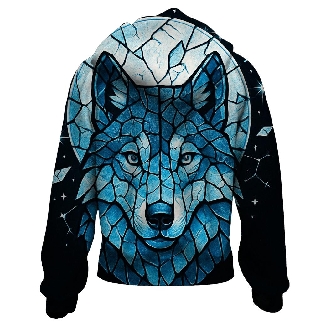 Lunar Glass Sentinel Wolf hoodie styles