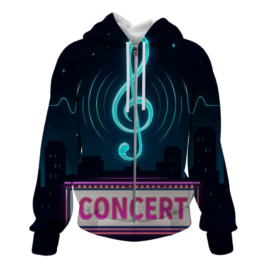 Neon Metro Marquee printed hoodies