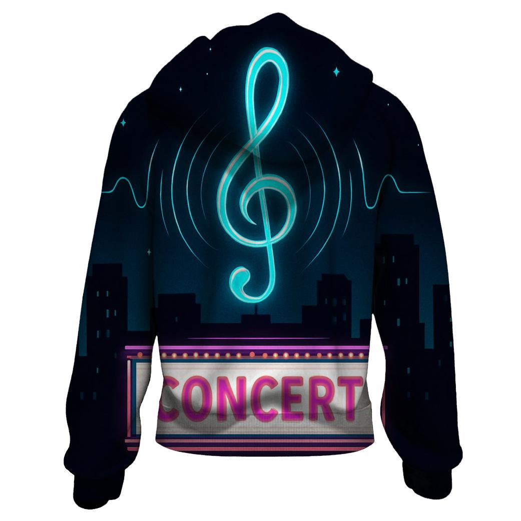 Neon Metro Marquee printed hoodies