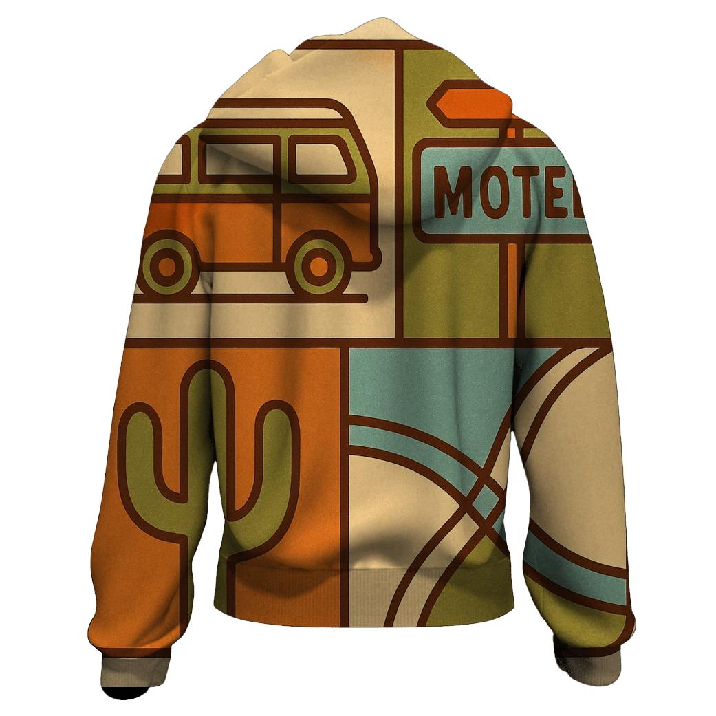 Groovy Road Trip Postcard Collage custom hoodies
