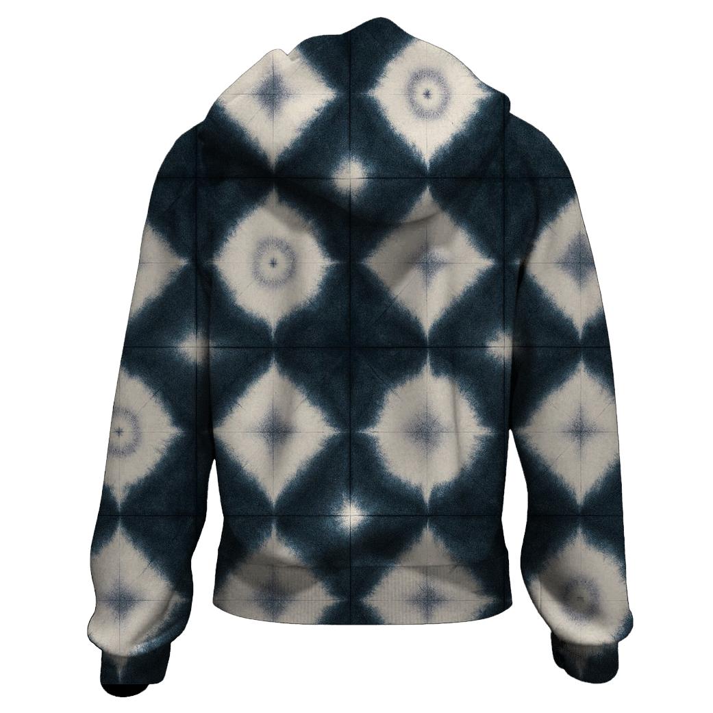 Itajime Eclipse Grid Bloom embroidered hoodies