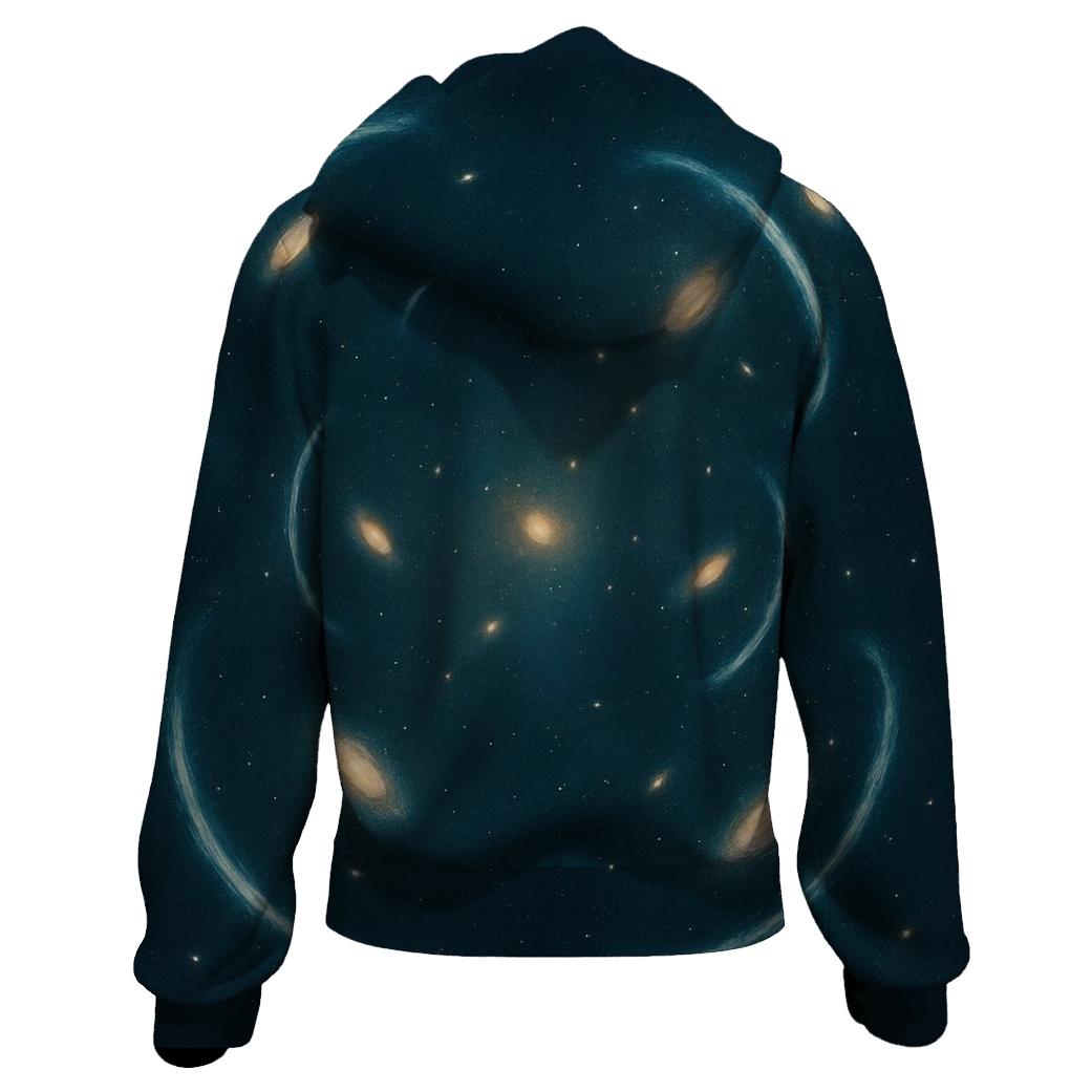 Gravitational Lens Arc Constellation zip-up hoodies