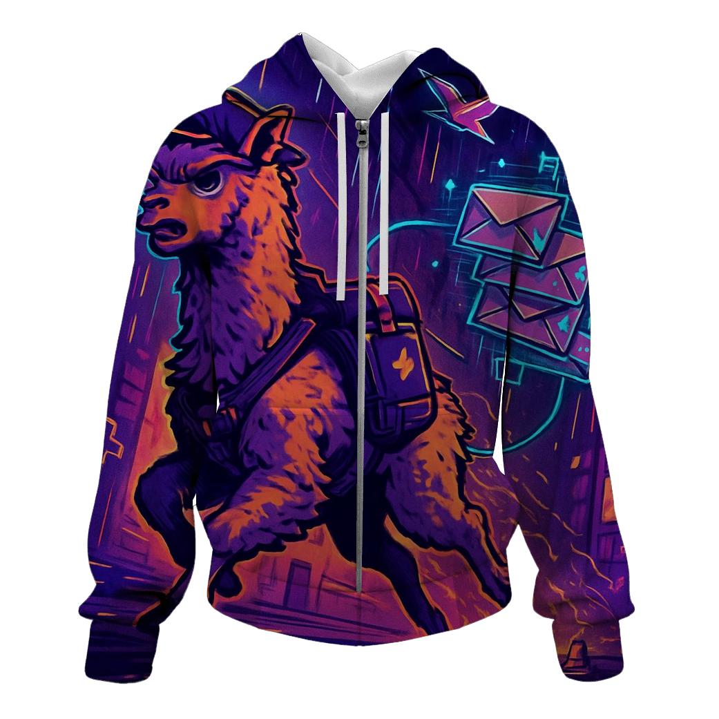 Neon Alpaca Dream Courier printed hoodies