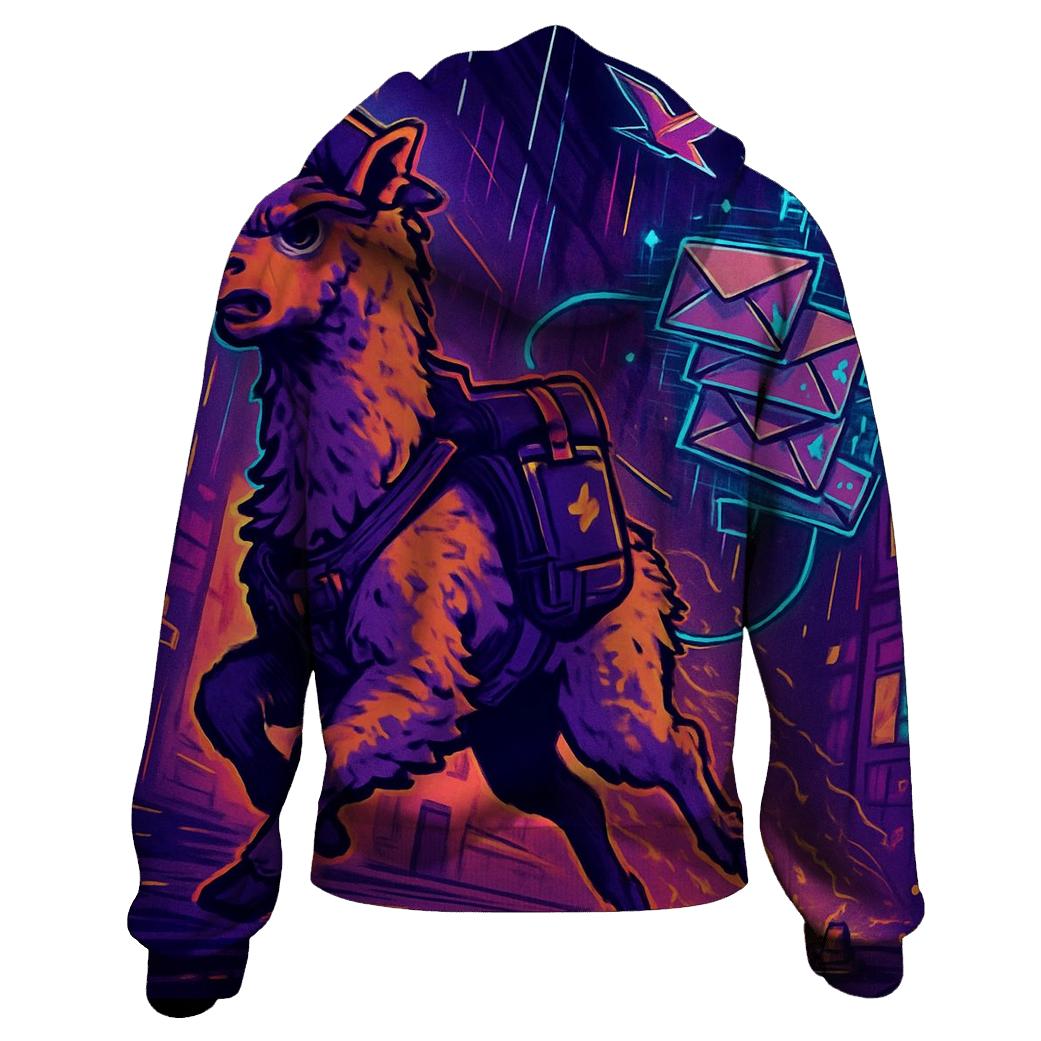Neon Alpaca Dream Courier printed hoodies