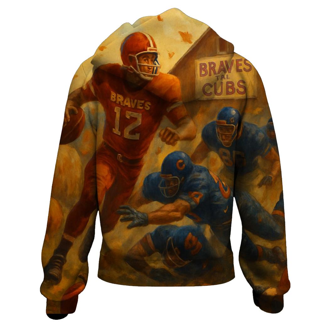 Autumn Orchard Scrimmage Braves Versus Cubs embroidered hoodies