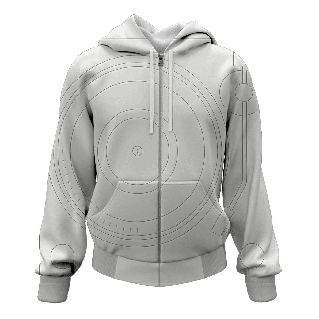 Monochrome Turntable Blueprint lightweight hoodies
