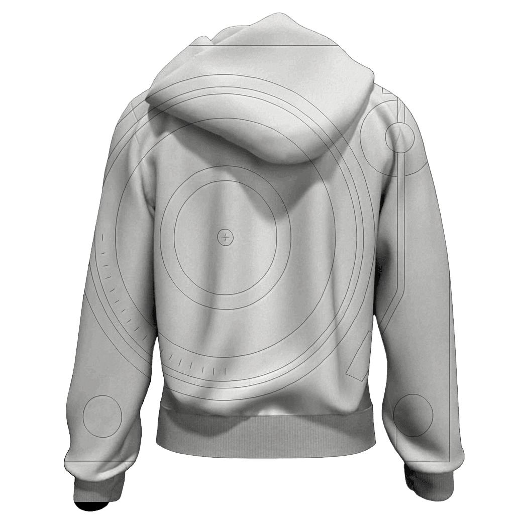 Monochrome Turntable Blueprint lightweight hoodies