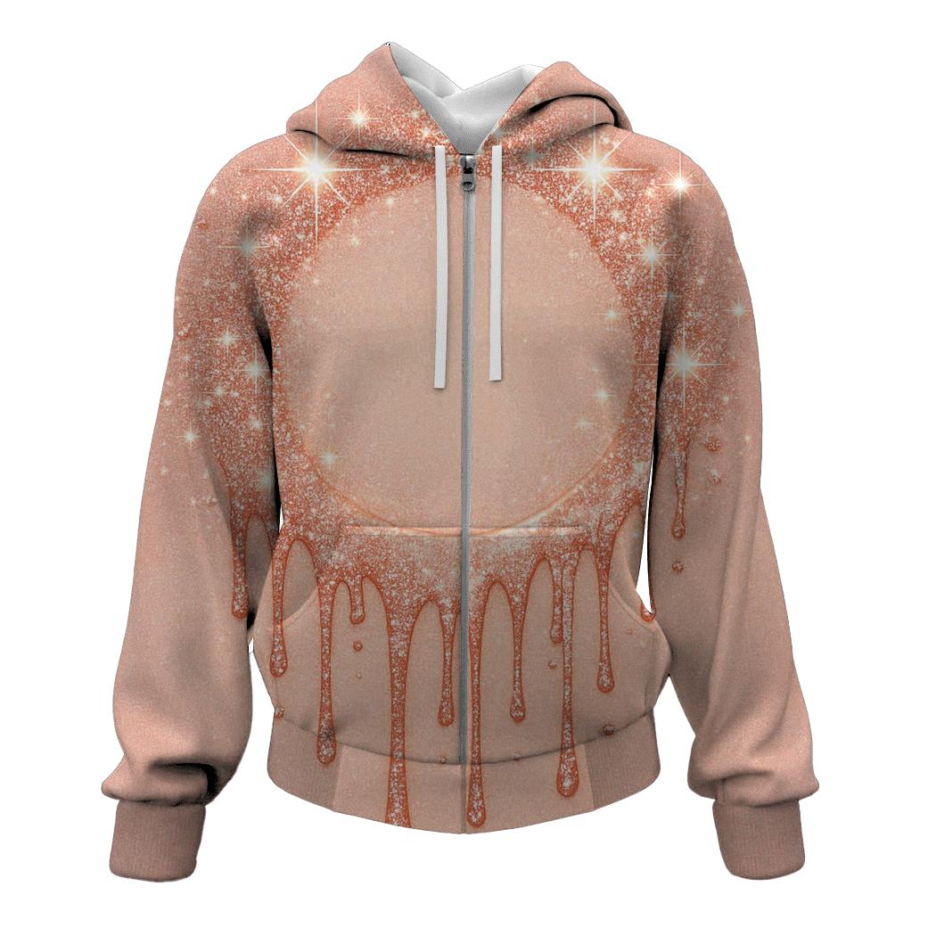 Rose Gold Meteor Drip Halo lightweight hoodies