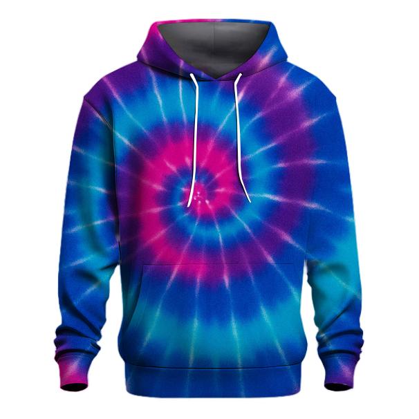 Neon Nebula Spiral Overdye zip-up hoodies