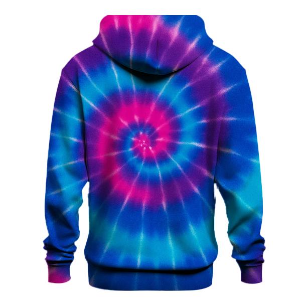 Neon Nebula Spiral Overdye zip-up hoodies