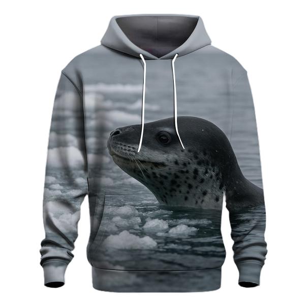 Ice Edge Sentinel Leopard Seal zip-up hoodies
