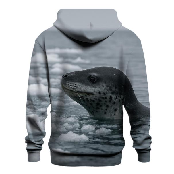 Ice Edge Sentinel Leopard Seal zip-up hoodies