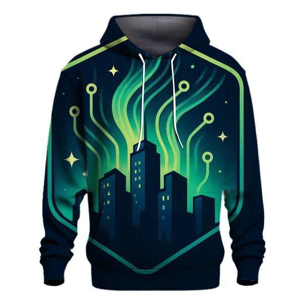 Aurora Circuit City Crest graphic hoodies