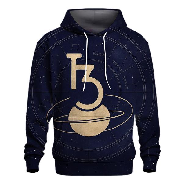 Saturn Return Night Chart Collage embroidered hoodies