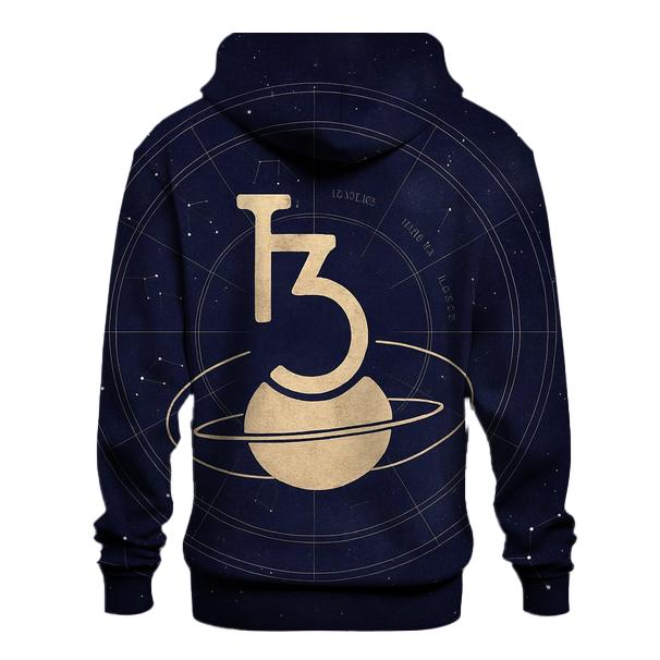 Saturn Return Night Chart Collage embroidered hoodies