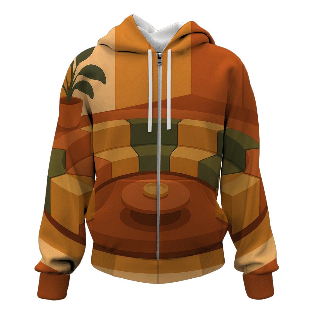 Sunken Lounge Conversation Pit Geometry custom hoodies
