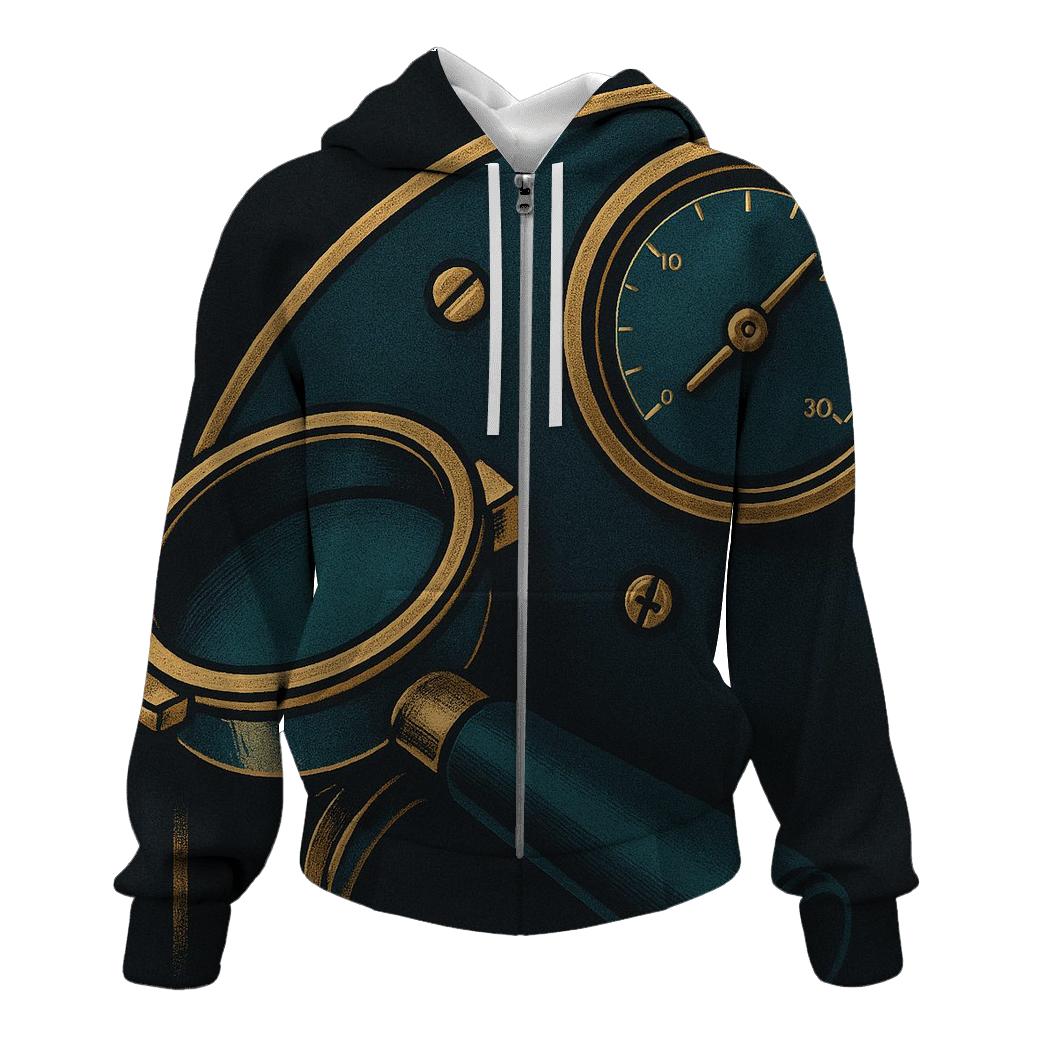 Espresso Arc Mechanics graphic hoodies