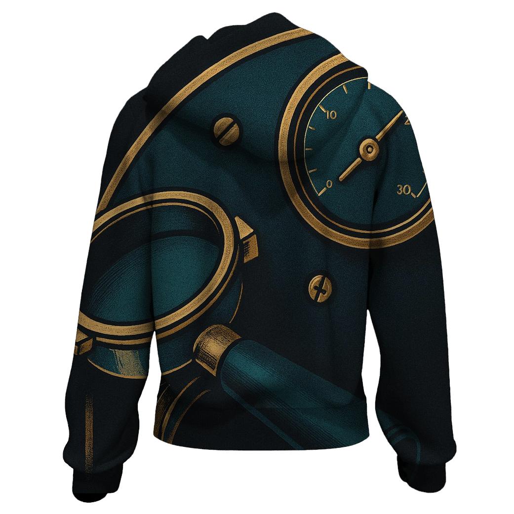 Espresso Arc Mechanics graphic hoodies
