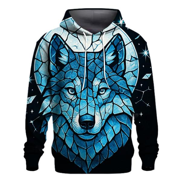 Lunar Glass Sentinel Wolf pullover hoodies