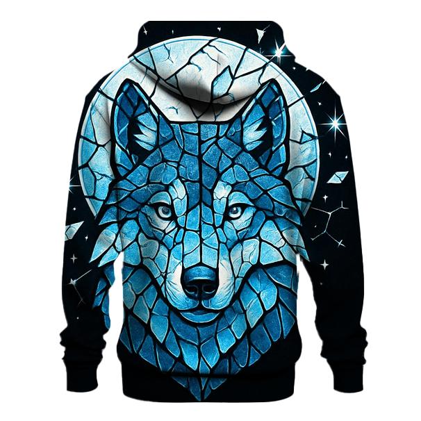 Lunar Glass Sentinel Wolf pullover hoodies