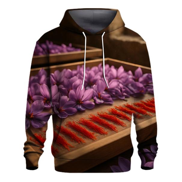 Saffron Crocus Stigmas Drying On Cedar Trays custom hoodies