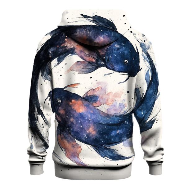 Koi Nebula Ink Splash printed hoodies