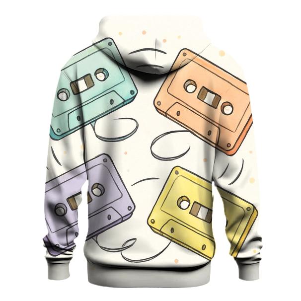 Pastel Cassette Carousel embroidered hoodies