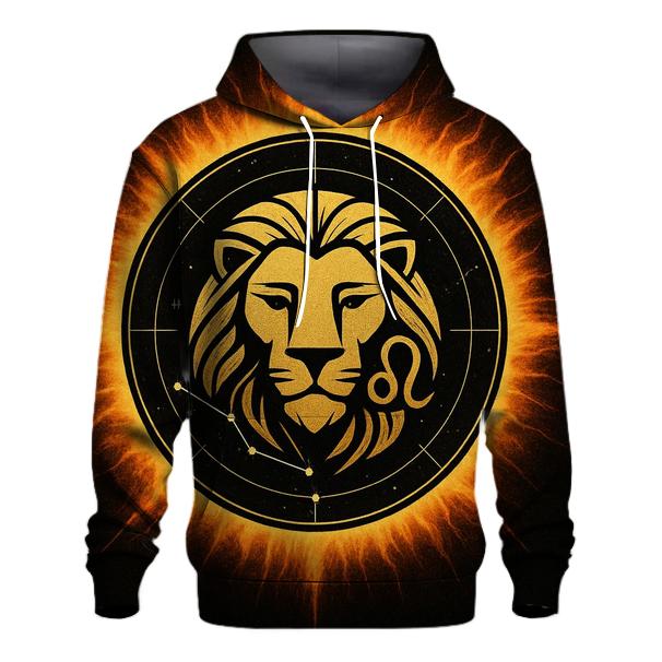 Leo Solar Crown Star Map Emblem pullover hoodies