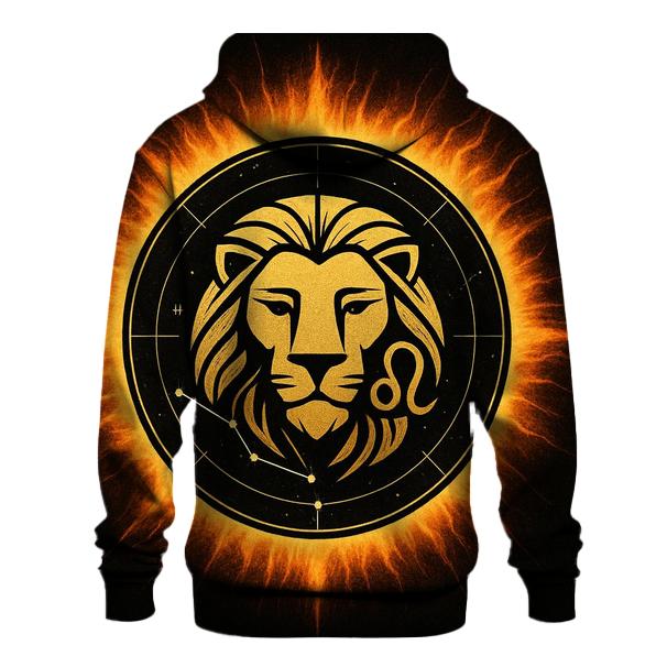 Leo Solar Crown Star Map Emblem pullover hoodies